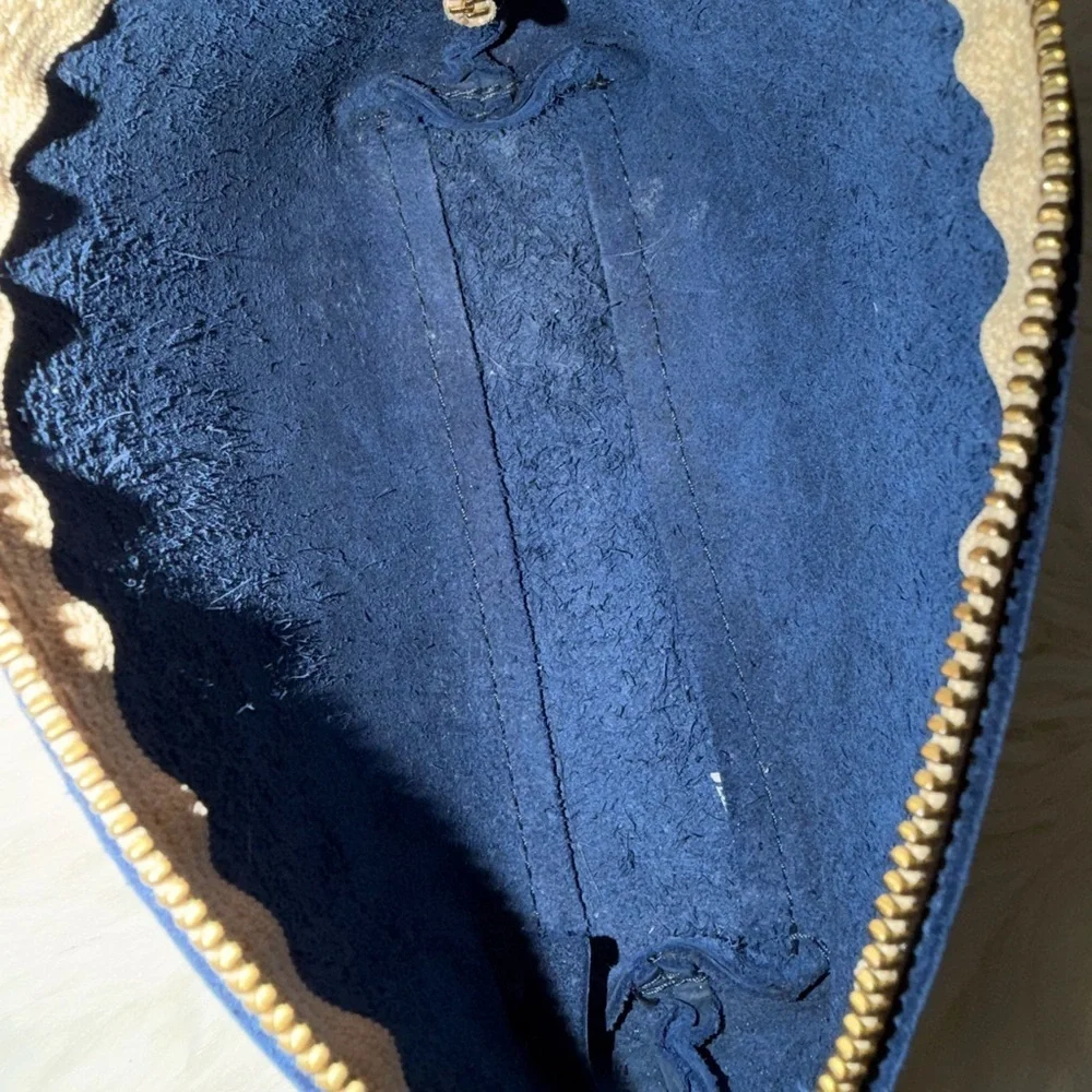 Portland Leather Midnight Blue Tote Bag.: Small wristlet included